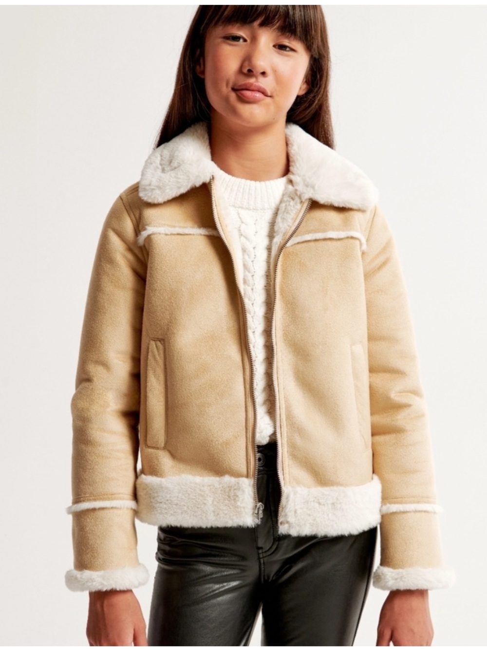 Abercrombie Kids Shearling Teddy Jacket